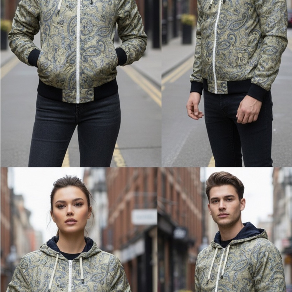 🔥 RARE Galliano Newspaper & Paisley Print Zip Jacket - Made in Italy